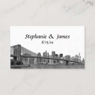 Cartes de lieu relevées du pont Bklyn Skyline NYC