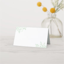 Cartes de lieu simples Sage Green Eucalyptus