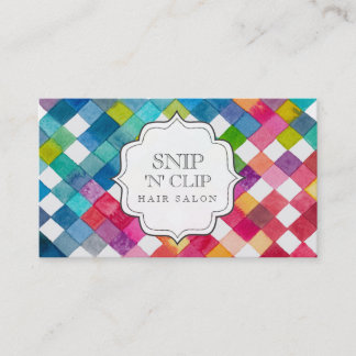 Cartes de liste de cheveux aquarelle