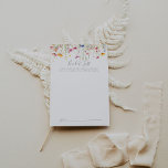 Cartes de liste de choses à faire pour un mariage<br><div class="desc">Ces cartes de liste de choses à faire pour un mariage aux fleurs sauvages de prairie sont l'activité parfaite pour une réception de mariage moderne ou une fête de douche nuptiale. Le design présente des fleurs de prairie multicolores aquarelles vertes, roses, blush, jaunes, violettes. Changez le texte pour l'adapter à...</div>