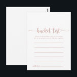 Cartes de liste de choses à faire simples en calli<br><div class="desc">Ces cartes de liste de choses à faire simples en calligraphie rose gold sont l'activité parfaite pour une réception de mariage simple ou une douche de mariée. Le design simple et élégant présente une typographie classique et fantaisiste en rose gold et blanc. Changez la formulation pour l'adapter à n'importe quel...</div>