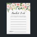 Cartes de liste de compartiments de feuillage vert<br><div class="desc">Ces cartes simples de seau feuillage vert floral sont l'activité parfaite pour une réception de mariage tropical ou une douche nuptiale. Le design présente de beaux roses blancs, roses et blush peints à la main et incrustés dans un feuillage vert, une beauté artistique inspirante. Le signe Liste de regroupement est...</div>