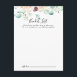 Cartes de liste de Mariage Eucalyptus contemporain<br><div class="desc">Ces cartes de godets mariages à eucalyptus contemporaines sont l'activité idéale pour une simple réception de mariage ou une douche nuptiale. Le design est composé de couleurs d'eau violet, rousse, bordée et bordeaux de délicieuses pivoines avec des feuilles d'eucalyptus verts, inspirant beauté artistique. Modifier le libellé pour convenir à tout...</div>