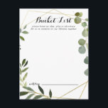 Cartes de liste de Mariage géométrique Tropical Go<br><div class="desc">Ces cartes géométriques de liste de mariage tropical d'or sont l'activité parfaite pour une simple réception de mariage ou douche nuptiale. Le design présente de beaux feuilles verts peints à la main, ornant un cadre géométrique doré. Modifier le libellé pour convenir à tout événement de vie. Le panneau de liste...</div>
