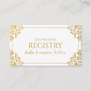 Cartes de Liste de Mariage - Nadine - Faux Papier