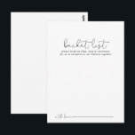 Cartes de liste de mariage simples à calligraphier<br><div class="desc">Ces cartes de liste de mariage simples à calligraphier sont l'activité parfaite pour une réception de mariage rustique ou une fête de douche nuptiale. Le design simple et élégant présente une typographie classique et fantaisiste en noir et blanc. Modifiez le texte pour l'adapter à tout événement de la vie. La...</div>