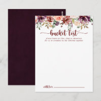 Cartes de liste des lots de Mariage Rustic Summer 