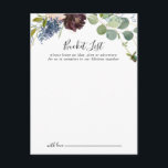 Cartes de liste des Mariages géométriques de Bourg<br><div class="desc">Ces cartes de liste de mariages géométriques en or bordeaux sont l'activité idéale pour une réception de mariage moderne ou une douche nuptiale. L'élégant design boho comprend des fleurs couleur marine, rose vif et des fleurs à l'ombre du vin avec des détails artistiques au crayon. Modifier le libellé pour convenir...</div>