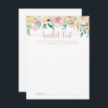 Cartes de liste des Mariages roses Gold Spring Flo<br><div class="desc">Ces cartes roses de seau mariage fleuris printemps or sont l'activité parfaite pour une réception de mariage rustique ou une douche nuptiale. Le design présente une multitude de pivoines colorées et de feuillage vert, soigneusement groupés en bouquets de charme, inspirant la beauté naturelle. Modifier le libellé pour convenir à tout...</div>