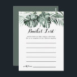 Cartes de liste des seaux floraux blancs Tropical<br><div class="desc">Ces cartes de liste de seau à fleurs blanches et vertes tropicales sont l'activité idéale pour une réception de mariage rustique ou une douche nuptiale. Le design est composé de bouquets feuille de palmiers verts avec de belles fleurs blanches. Le signe Liste de regroupement est vendu séparément.</div>