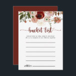 Cartes de liste des seaux floraux couleur or rusti<br><div class="desc">Ces cartes de liste de seau fleuris couleur or rustique sont l'activité parfaite pour une simple réception de mariage ou douche nuptiale. Le design est composé de marsala peinte à la main, de rose, de rougeur, de bordeaux et de fleurs dorées avec des feuilles verts disposés en de belles couronnes....</div>