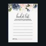 Cartes de liste des seaux floraux d'automne<br><div class="desc">Ces magnifiques cartes de liste de seau à fleurs d'automne sont l'activité parfaite pour une réception de mariage tropical ou une douche nuptiale. Le design dépeint des fleurs fantaisistes de couleur rose dessinée à la main, bleu foncé et bleu marine, inspirant élégance, classe et beauté naturelle. Le signe Liste de...</div>