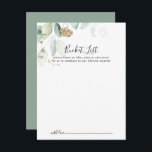 Cartes de liste Mariage de l'Eucalyptus d'or<br><div class="desc">Ces cartes de liste de mariages d'eucalyptus dorés sont l'activité idéale pour une réception de mariage rustique ou une douche nuptiale. Ce design artistique présente une aquarelle dessinée à la main, de l'or et du feuillage vert, une beauté naturelle inspirante. Modifier le libellé pour convenir à tout événement de vie....</div>