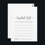 Cartes de liste simple de seaux en argent<br><div class="desc">Cette calligraphie simple carte de seau argent est l'activité parfaite pour une réception de mariage rustique ou une douche nuptiale. Le design sobre et élégant présente une typographie de script classique et sophistiquée en argent. Modifier le libellé pour convenir à tout événement de vie. Le panneau de liste de regroupement...</div>
