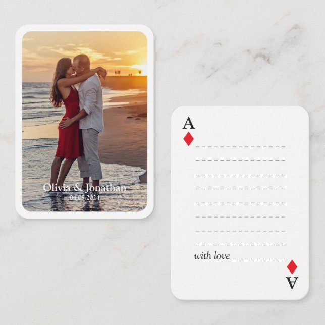 Cartes de livre d'or de mariage moderne simple / C (Devant / Derrière)