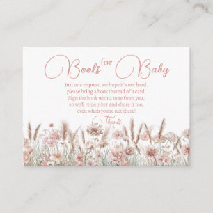 Cartes de livres Boho Wildflower pour bébé Bébé
