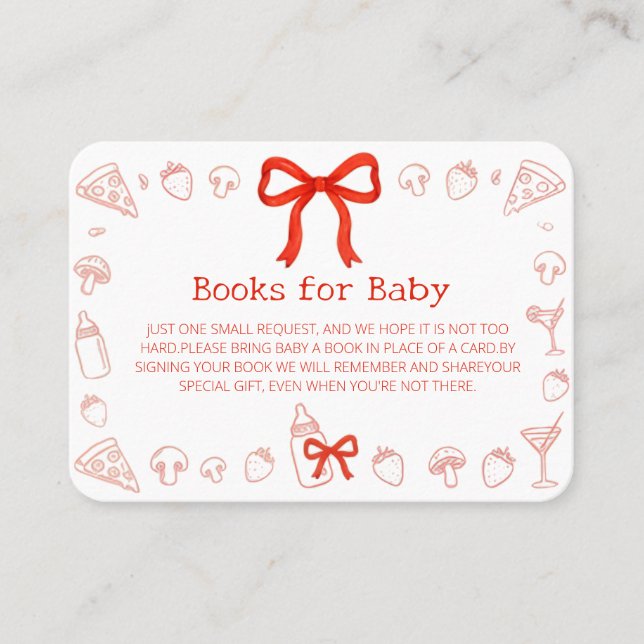 Cartes de livres Coquette Pizza pour bébé (Devant)