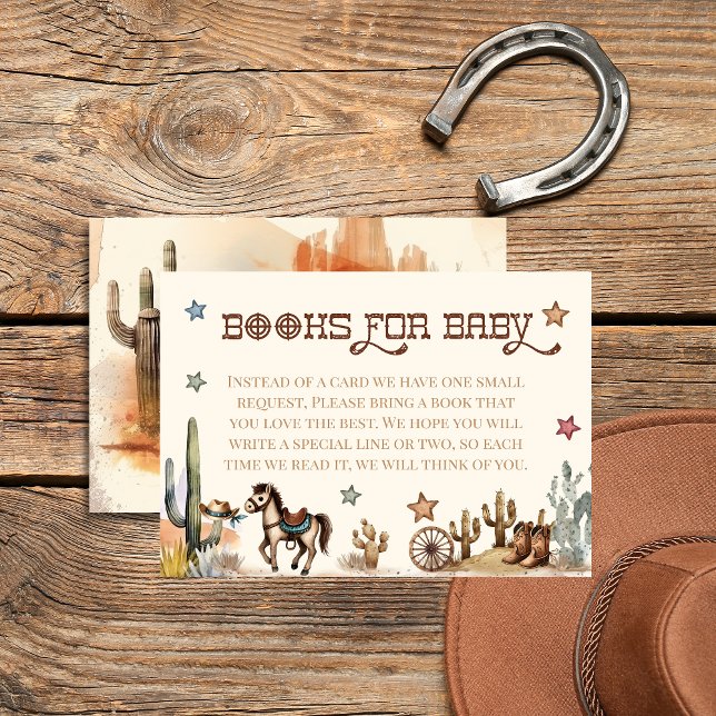 Cartes de Livres de Cow-Boy Rustiques pour Bébé (Créateur téléchargé)