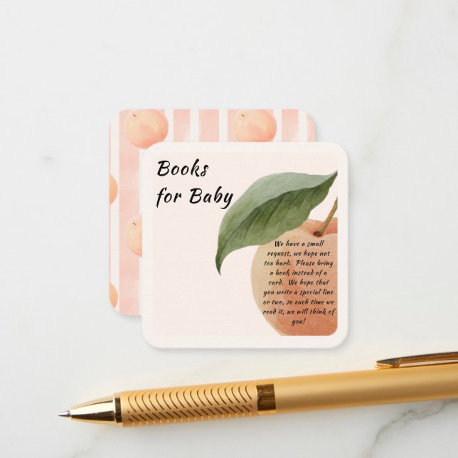Cartes de livres Little Peach pour bébé (Devant/Arrière en situation)