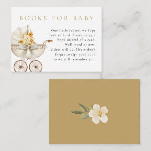 Cartes de livres neutres pour bébé Ivory & Floral 