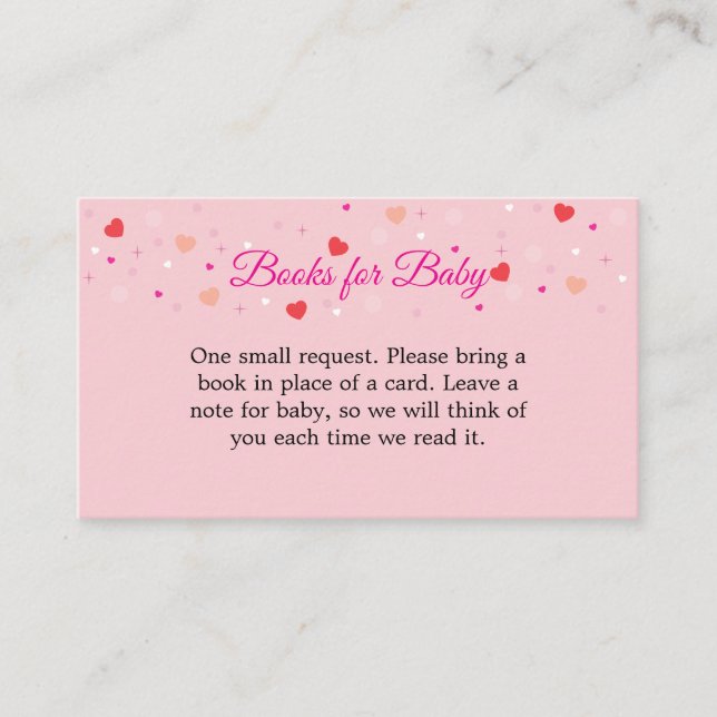 Cartes de livres pour bébé à inclure avec les invi (Devant)