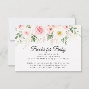Cartes de livres pour bébé fille en fleurs pour ca