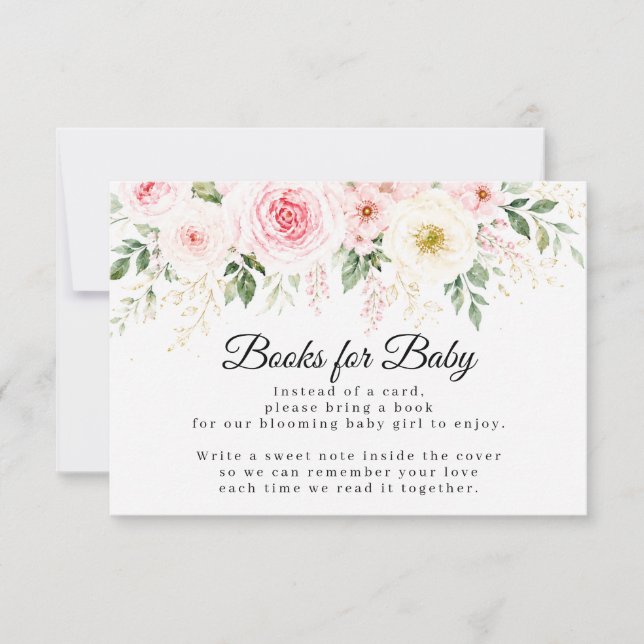 Cartes de livres pour bébé fille en fleurs pour ca (Devant)