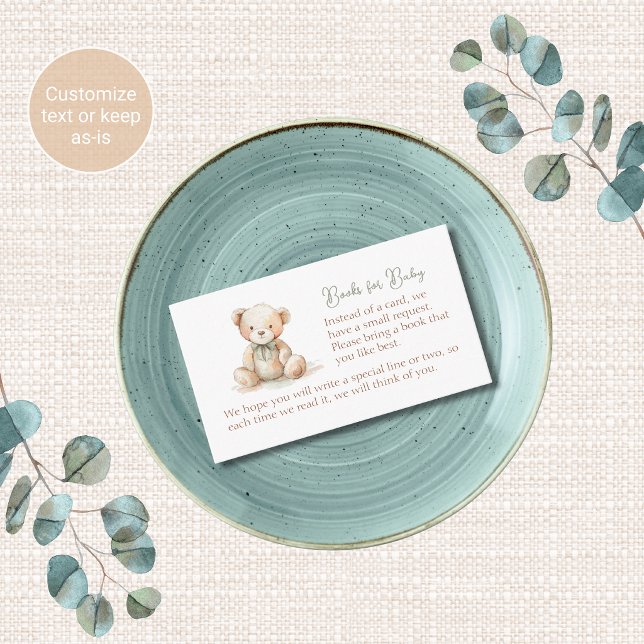 Cartes de livres pour bébé pour douche de Teddy Be (Créateur téléchargé)