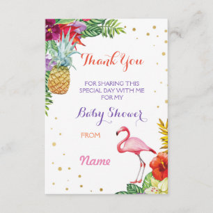 Cartes de Luau de Flamant rose de baby shower de