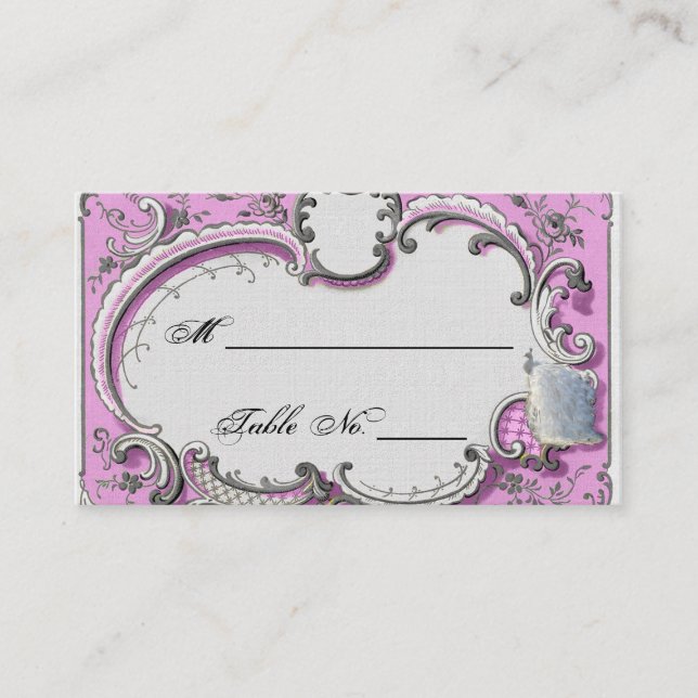 Cartes de Mariage à cadre français déco (Devant)