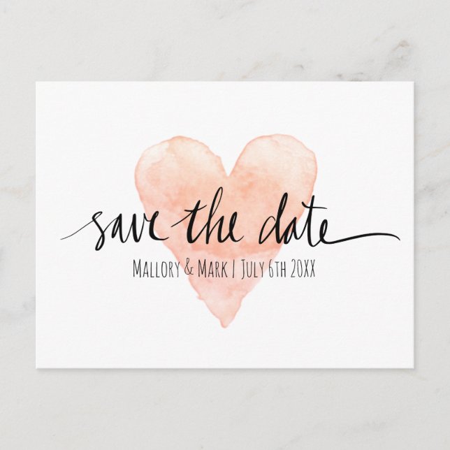 Cartes de mariage à conserver avec typographie ros (Devant)