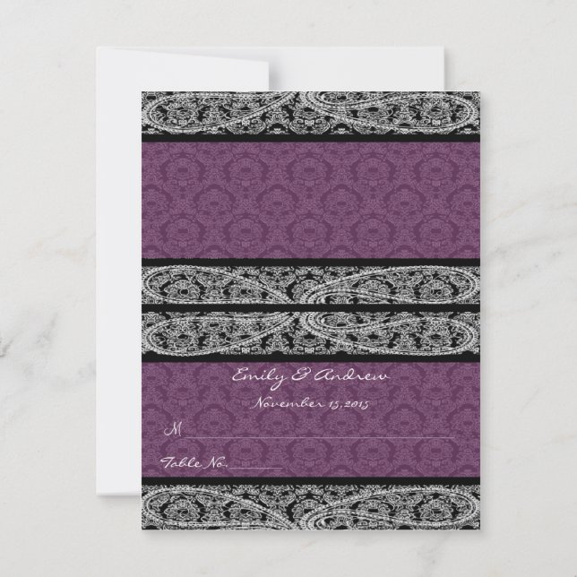 Cartes de mariage à marquer et à plier en tente à  (Dos)