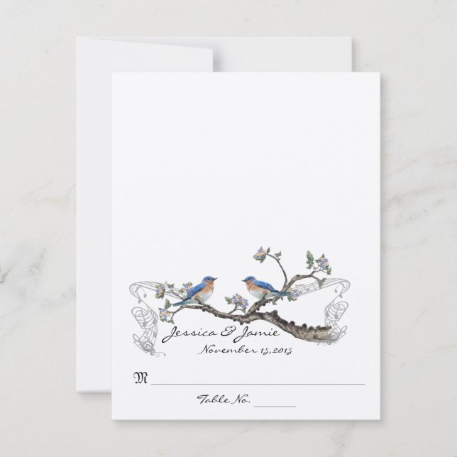 Cartes de mariage à marquer et à plier en tente DI (Devant)