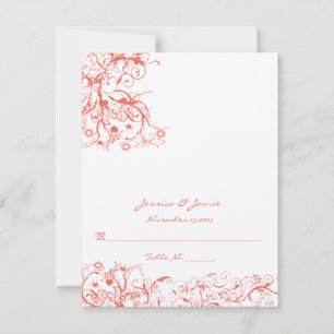 Cartes de mariage à marquer et à plier en tente en