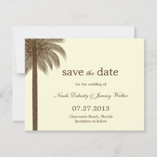 Cartes de Mariage à Palm Beach - Marron
