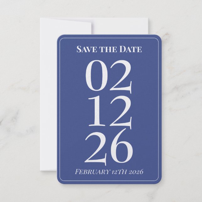 Cartes de mariage à thème côtier bleu et blanc pou (Devant)