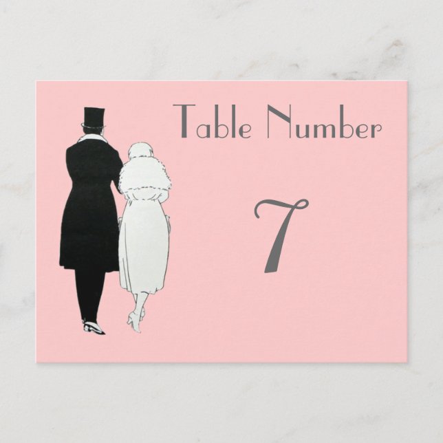 Cartes de Mariage à thème des années 1920 (Devant)