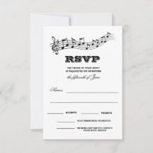 Cartes de mariage à touches de piano pour musicien