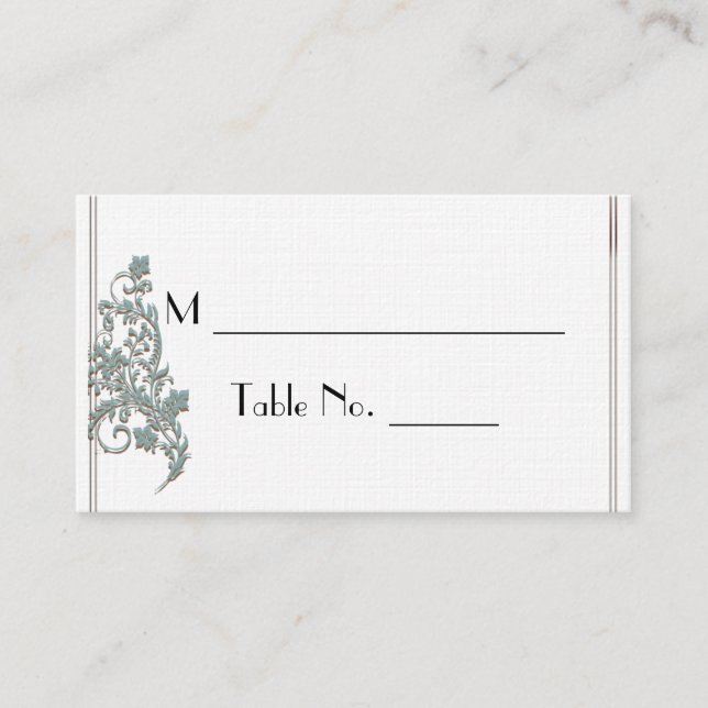 Cartes de Mariage Art Déco Turquoise Brown (Devant)