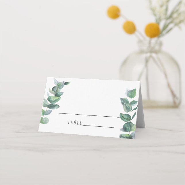 Cartes de mariage au eucalyptus (Devant)