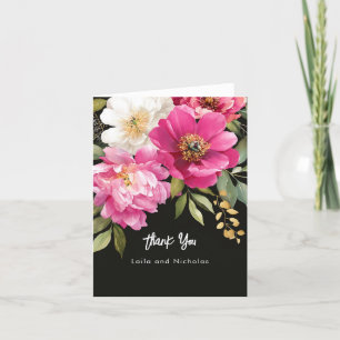 Cartes de mariage aux pivoines aquarelles roses et