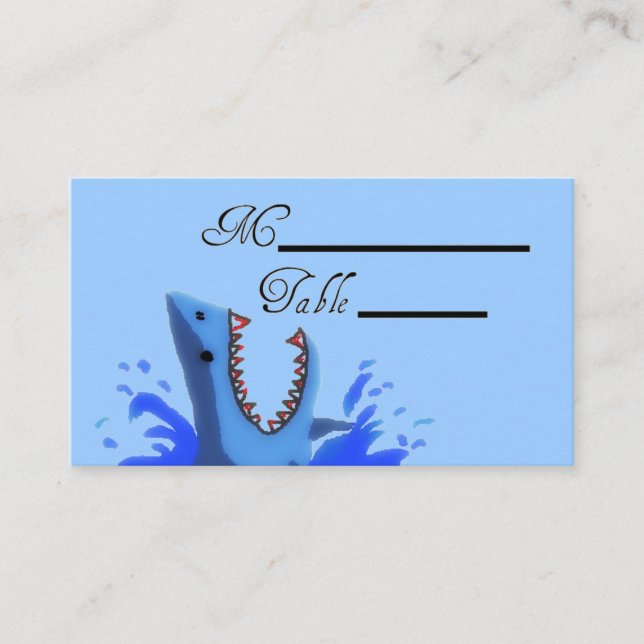 Cartes de Mariage Bite Requin (Devant)