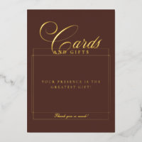 Cartes de mariage calligraphiées marron classiques