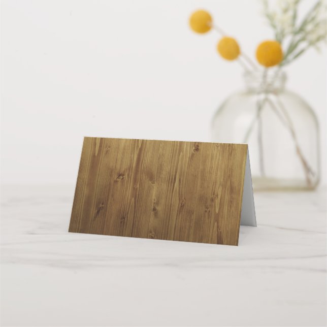 Cartes de Mariage campagnard pliées Rustiques (Devant)