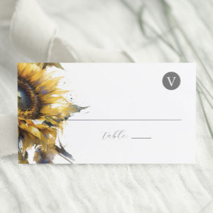 Cartes de mariage Cartes de Place Fleurs de soleil