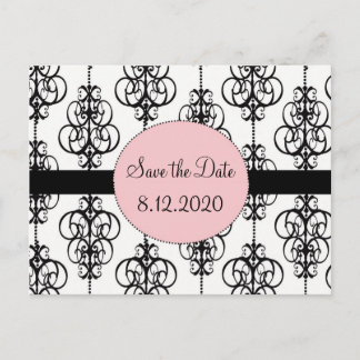 Cartes de mariage Chandelier Rose Save the Date