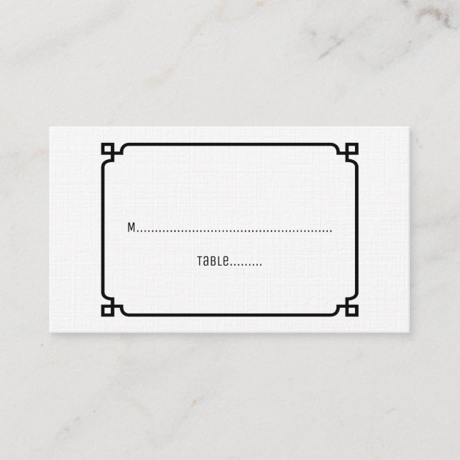 Cartes de Mariage chic Black Deco (Devant)