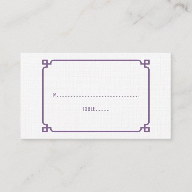 Cartes de Mariage chic violet Déco (Devant)