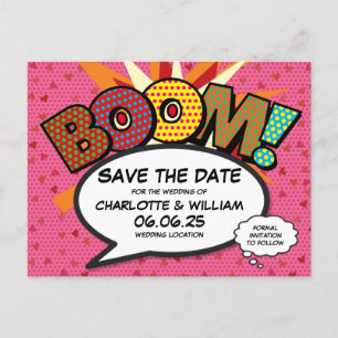 Cartes de Mariage Confetti Rose Modern Hearts Enre