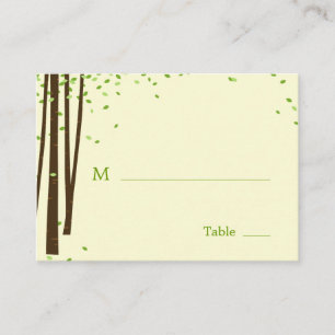 Cartes de Mariage de la place des arbres forestier